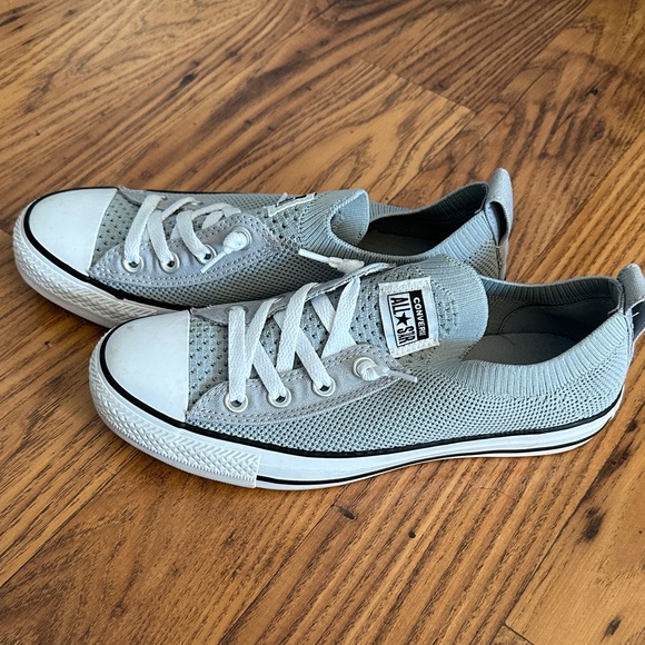 Converse Shoes - Converse Light Gray Knit Sneakers